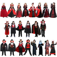 halloween costume for kids vampire Girls grils Costumes Vampire Queen Prince Cosplay Party Fancy Dress Carnival girl child 2024 - buy cheap