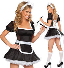 Sexy Adult Costumes Free Shipping Flirty Fifi French Maid Costume 3S1054 French Adult Sexy Maid Uniforms 2024 - buy cheap