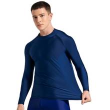 TSMCYD rash guard men UPF 50+ Long Sleeve  Splice UV Sun Protection Basic Skins Surfing Diving Swimming T Shirt Blue Black M 3X 2024 - купить недорого