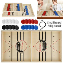 Wooden Table Hockey Game Fast Sling Puck Game Paced Table Hockey Winner Games Interactive Adult Child Family Hockey Board Game 2024 - buy cheap