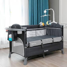 Кроватка многофункциональная портативная складная для новорожденных, прикроватная кровать, прострочка, игровая съемная 2024 - купить недорого