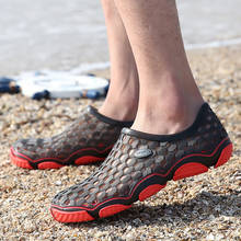 Chinelo de verão masculino, sandálias moda praia para homens, respirável ao ar livre, sapatos casuais de jogar água 2024 - compre barato