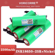2021 100% New Brand 18650 2500mAh Rechargeable battery 3.6V INR18650 25R M 20A discharge batteries + DIY Nickel 2024 - купить недорого