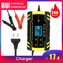 Fully automatic Car Battery Charger 12V 8A 24V 4A Smart Fast Charging for AGM GEL WET Lead Acid Battery Charger LCD Display 2024 - купить недорого