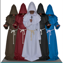 New Original Mens Church Medieval Renaissance Costume High Priest Monk Druid Cosplay Costume Halloween Robe Cloak Adult Men 2024 - buy cheap
