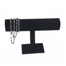 Black Velvet Bracelet Chain Watch T-Bar Rack Jewelry Hard Display Stand Holder Jewelry Organizer Hard Display Stand 2024 - купить недорого