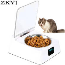 Alimentador de mascotas con sensor infrarrojo, tazón para gato y perro, tapa abierta automáticamente, ratón anticucarachas, a prueba de humedad, almacenamiento de alimentos inteligente 2024 - compra barato