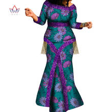 2021 Long African Dresses For Women Fashion Design Dashiki female Bazin Riche wax Dress Traditional Plus Size outfits WY7639 2024 - buy cheap