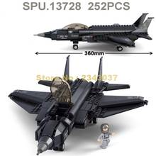 252pcs Military Navy Craft Fighter F-35 Lightning Building Blocks Toy 2024 - buy cheap