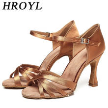 HROYL Women Dance-Shoes For Girls Ladies Ballroom Dance Shoes Ladies Modern Tango Dancing Shoes High Heels Salsa Sandals 2024 - buy cheap