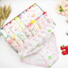 12Pcs/Lot Children's Cotton Underwear Female Cartoon Printed Baby Girls  Briefs Panties 1-3Years 2024 - buy cheap