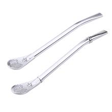 Spoon Tea Filter Yerba Mate Tea Straws Stainless Steel Drinking Straw Bombilla Gourd Reusable Tea Tools Washable Bar Accessories 2024 - buy cheap