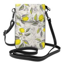 Bolsa de ombro em couro de limão, bolsa feminina pequena, bolsa tiracolo escolar redonda 2024 - compre barato