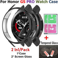 Marco de pulsera para reloj inteligente Honor GS PRO, pantalla de vidrio templado, funda protectora chapada en TPU para Honor GS PRO 2024 - compra barato