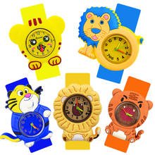 Free Shipping Children Watch Cartoon Tiger/Lion Baby Puzzle Learn Time Toy Kids Watches Boys Girls Christmas Gift Montre Enfant 2024 - buy cheap