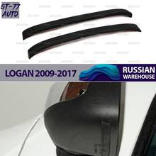 Alerón de espejo para Renault Logan 2009-2017, moldura protectora, material interior, plástico ABS, ajuste de estilo 2024 - compra barato