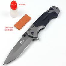230mm  tactical outdoor folding knife survival combat pocket knife EDC hunting folding knife + knife oil + grindstone 2024 - buy cheap