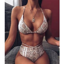 Gossina Halter Bikini Sets Women Two Pieces Set Swimwear Bodysuits Sexy Swimsuit Push Up Swimming Beachwear High-Waist Bikini 2024 - buy cheap