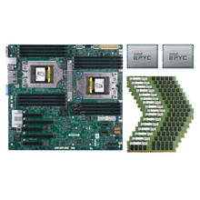 Материнская плата Supermicro H11DSi + 2x AMD EPYC 7601 + 16x Samsung 64 Гб 2666 МГц RAM