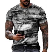 New Oversized Men T-Shirt Mosaic Print Fashion T Shirt Men Tops Tees Summer Short Sleeved Casual Loose Tshirt For Male Clothing 2024 - купить недорого