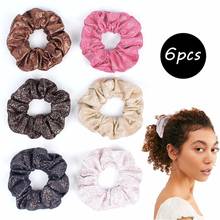 2019 Leather Scrunchie Women Hair Ring Rope Ponytail Holder Scrunchie Pack Headdress Girls Elastic Scrunchies Hair Accessories 2024 - buy cheap