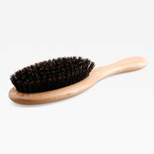 Mythus-cepillo de haya con diseño de madera, cerdas de pelo en Diseño ovalado, cojín de pelo para Barbero, cepillo de barrido, desenredador de pelo de masaje 2024 - compra barato