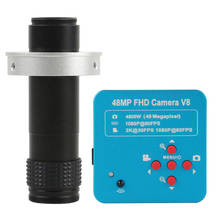 Microscopio de vídeo electrónico Industrial, cámara Digital de 38MP, 1080P, 60FPS, 2K, HDMI, USB, 180X 300X 100X, lente de montaje en C para reparación de PCB 2024 - compra barato