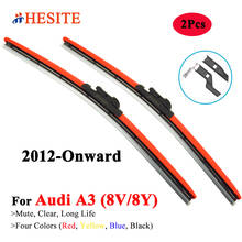 HESITE Colorful Windshield Wiper Blades For Auid A3 MK3 MK4 Hatchback Sportback Convertible 8V 8Y 2012 2013 2016 2018 2020 2022 2024 - buy cheap
