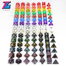 Top Quality 15 Colors 7Pcs/Set Acrylic Polyhedral TRPG Games for DnD Opaque D4-D20 Multi Sides Dice Pop  Game 2024 - buy cheap