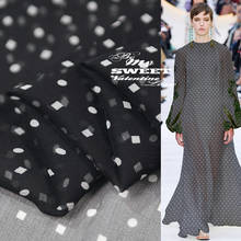 Small Dots Style Georgette Fabric for Dress 100% Mulberry Silk 10Momme 135cm Width Cloth Diy Sewing Free Shipping Summer New 2024 - buy cheap