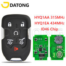 Chave remota do carro do mundo de datong para o suburbano tahoe gmc yukon id46 pcf7937e chip 315mhz hyq1aa substituição promissity cartão inteligente 2024 - compre barato