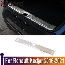 For Renault Kadjar 2016-2019 2020 2021 Stainless Steel Rear Bumper Pad Protector Trim Tail Trunk Scuff Plate Cover accessories 2024 - buy cheap