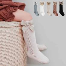 2022 Spring Baby Socks Girls Knee High Socks With Bow Spanish Style Toddlers Tube Sock Kids Hollow Out Infant Princess Socken 2024 - buy cheap
