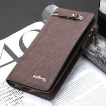 Men Long Wallet Luxury Zip Clutch Credit Card Holder Purses Carteira Masculina Carteras Billetera Hombre Leather Money Portfe 2024 - buy cheap