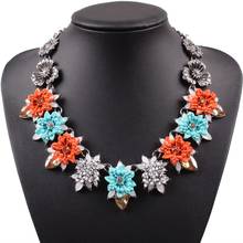 2021 New Arrival Design Fashion Brand Chain Pendant Bead Chain Necklace Alloy Chunky Statement Flower Necklace for Women Jewelry 2024 - buy cheap