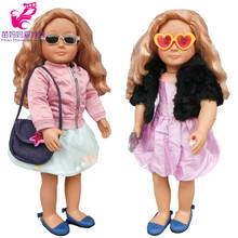 Ropa de muñeca de 18 pulgadas cortavientos también apto para muñeca bebé de 43cm, conjuntos de abrigo, regalo de cumpleaños para niña 2024 - compra barato
