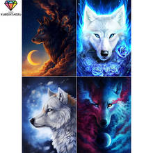 XUEQIXIAOZU Full Round Wolf Diamond drawing Mosaic painting 5D DIY Diamond embroidery Home decoration gifts brain game 2022 New 2024 - buy cheap