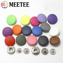 Meetee-Juego de botones a presión de plástico para uniforme, botones invisibles redondos para costura de ropa, DIY, 12/15/18/20/23mm, 50 unidades 2024 - compra barato