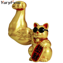 YuryFvna-figuras de animales de la suerte para el hogar, adornos Feng Shui con brazo muscular, artesanías de resina, decoración moderna para sala de estar, regalo 2024 - compra barato