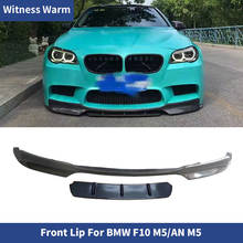 for Bmw 5 Series F10 Refit An M5 2010 - 2016 Front Bumper Lip Spoiler Splitter Carbon Fiber Front Shovel Car Body Kit 2024 - buy cheap