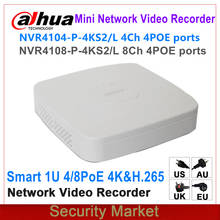 Original Dahua English NVR4104-P-4KS2/L NVR4108-P-4KS2/L 4/8 Ch 4PoE 4K&H.265 POE Network Video Recorder 2024 - buy cheap