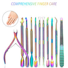 2/3/4/5pcs Dual-ended Stainless Steel Cuticle Pusher Nail Art Stick UV Gel Polish Remover Dead Skin Manicure Cleaning Care Tool 2024 - buy cheap