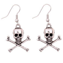 Gothic Skull Earrings Skull Pirate Punk Charm Halloween Accessories Women's Fashion Jewelry Gifts 2024 - buy cheap