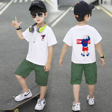 Boys Clothes Set Short Sleeve T-Shirt +Pants Summer Kids Boy Sports Suit Children Clothing Outfits Teen 5 6 7 8 9 10 11 12 Years 2024 - buy cheap