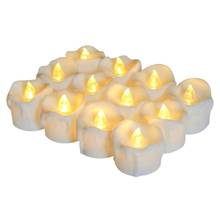 LED Tea Light Candles Set of 12/24 Warm White Electric Tealight for Thanksgiving Christmas Decor Battery Operated Votive Candles 2024 - buy cheap