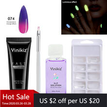 Yinikiz-Gel acrílico para extensión de uñas, solución antideslizante para mejora de puntas de uñas, color rosa, blanco, transparente, cristal Uv 2024 - compra barato