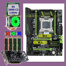 HUANANZHI-Paquete de placa base X79 Pro, tarjeta de vídeo de doble ranura M.2, GTX1050Ti CPU Xeon E5 2690 2,9 GHz RAM 32G(4*8G) RECC 2024 - compra barato