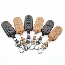 Genuine Leather Car Key Cover For Toyota Perodua Myvi Bezza / Daihatsu Tanto LA600S 2/3/4 Button Remote Control Accessories 2024 - buy cheap