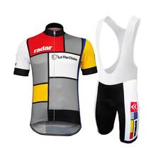 La Vie Claire Men Cycling Jersey Set Breathable Short Sleeve Retro Cycling Clothing Summer Road Bib Pants Cajastur 2024 - buy cheap