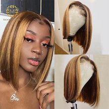 Highlight Wig Bob Lace Front Wigs Honey Blonde Short Bob Wig Pixie Cut Ombre 13x4 Lace Front Human Hair Wigs For Women 150% Remy 2024 - buy cheap